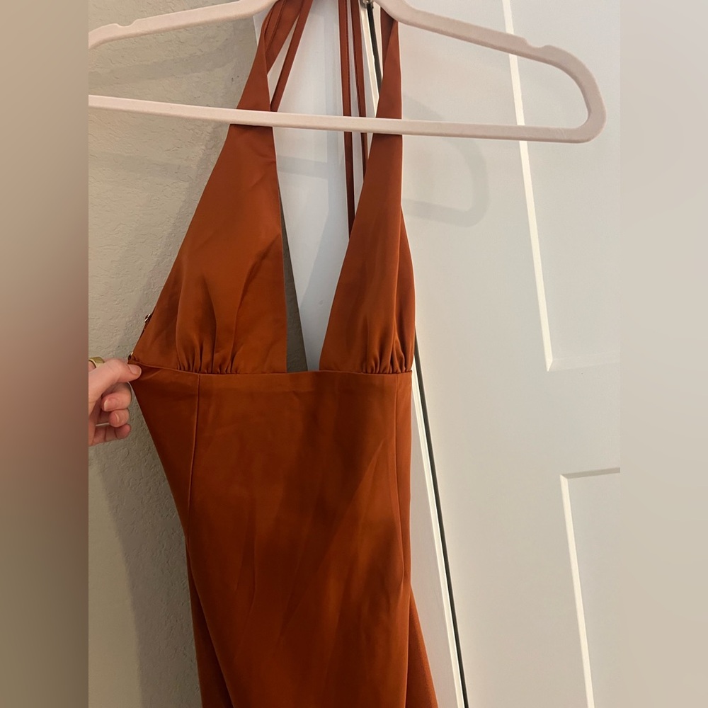 Beginning Boutique Cairo Rust Formal Maxi Dress